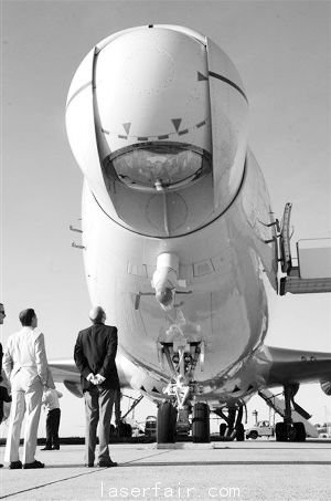 YAL-1机载激光系统，目前全世界最大的可移动激光炮塔装置
